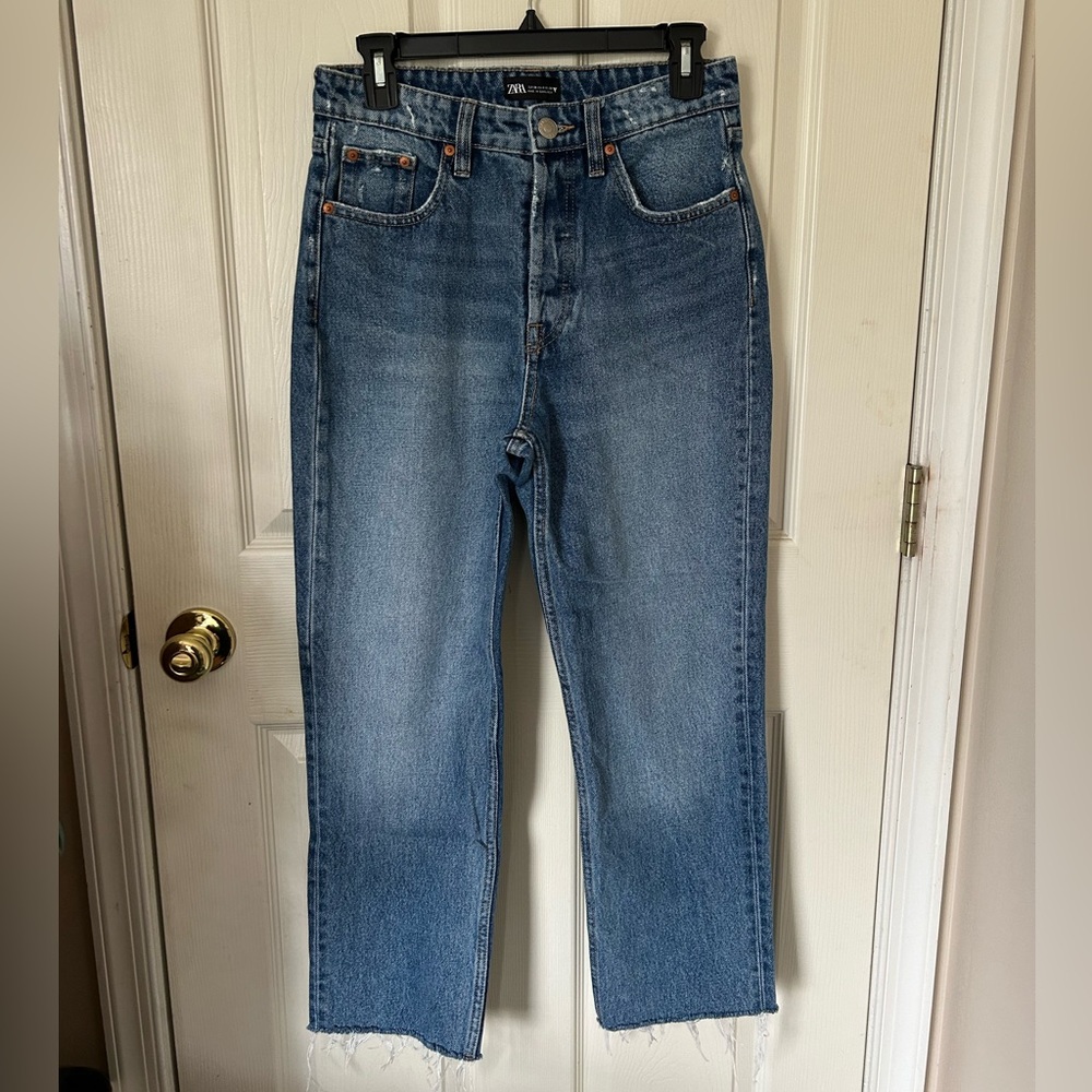 Zara Classic Denim Straight Jeans
